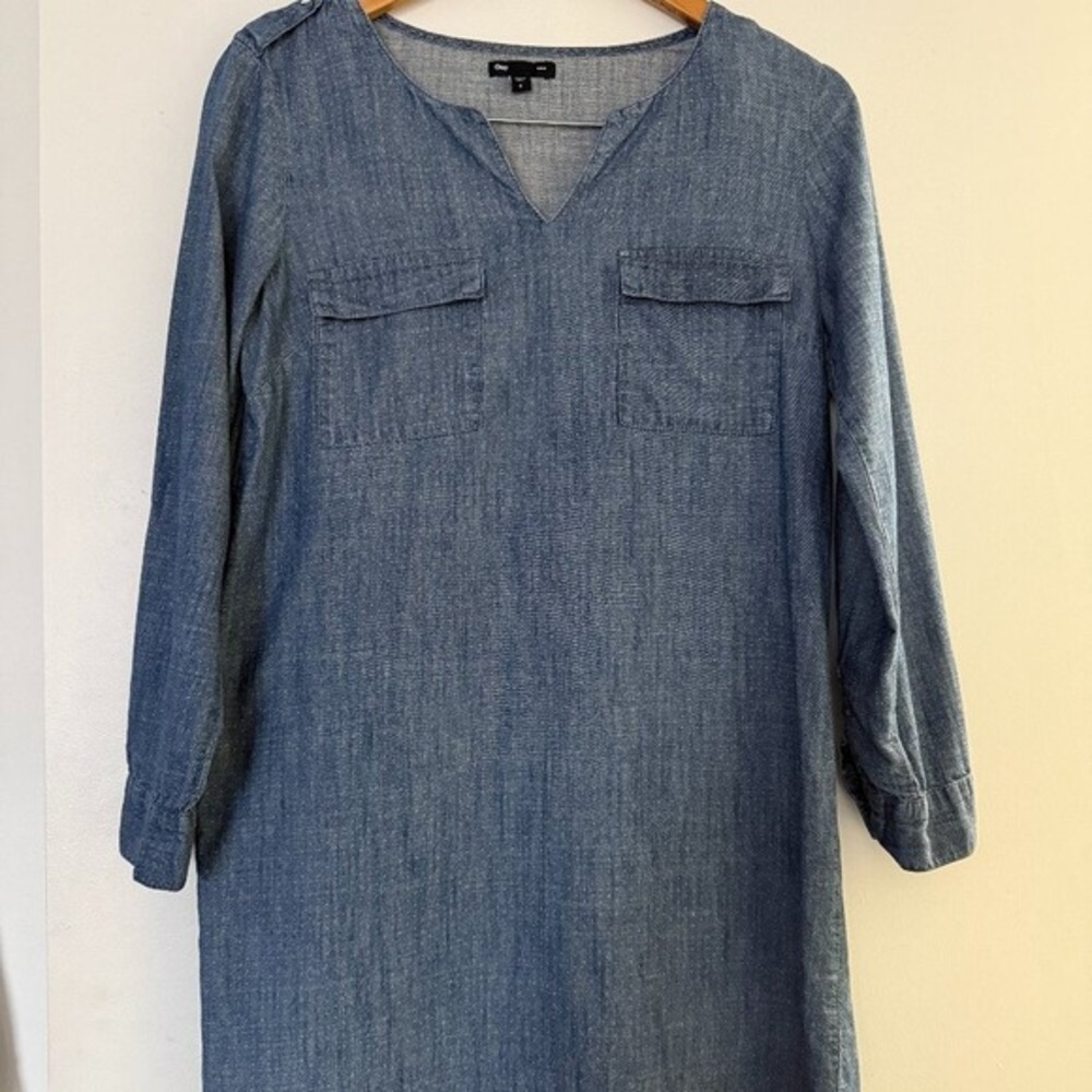 Gap Cotton Denim Shirt Dress Size Small Spring Lightweight‎ Preppy Casual